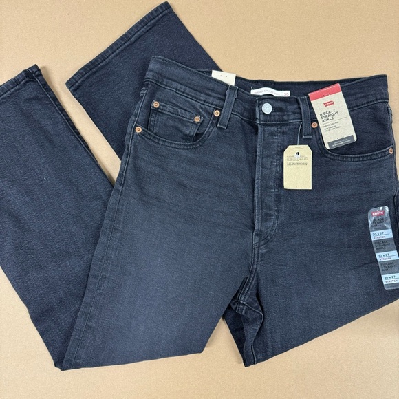 🌟LEVIS RIBCAGE CROP ANKLE JEANS BLACK - Picture 3 of 6